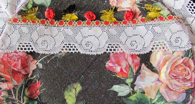 large image of art item: decor &ndash; plate black rose red