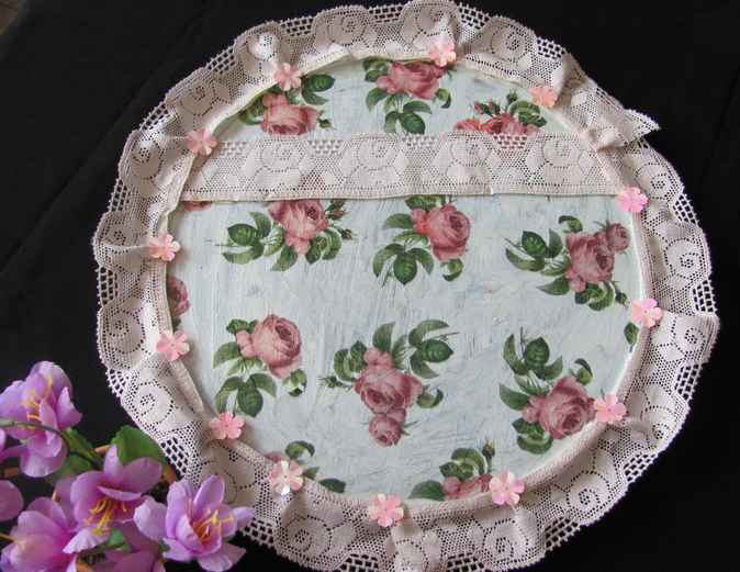 large image of art item: decor &ndash; plate pink rose pink