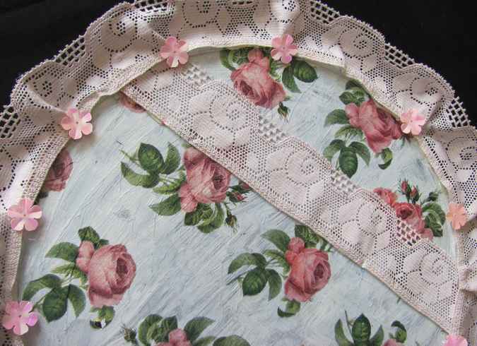 large image of art item: decor &ndash; plate pink rose pink