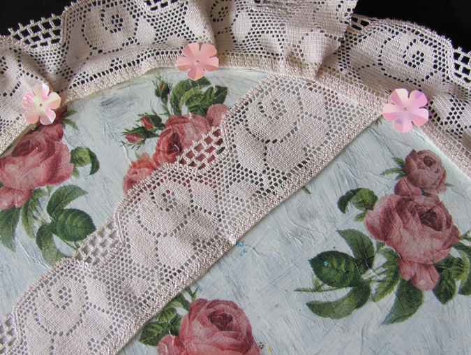 large image of art item: decor &ndash; plate pink rose pink