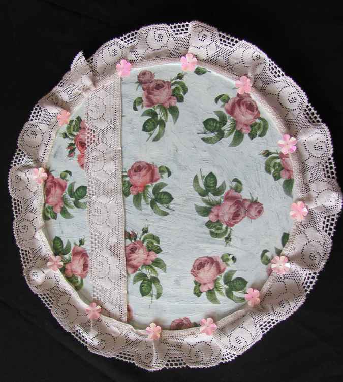 large image of art item: decor &ndash; plate pink rose pink