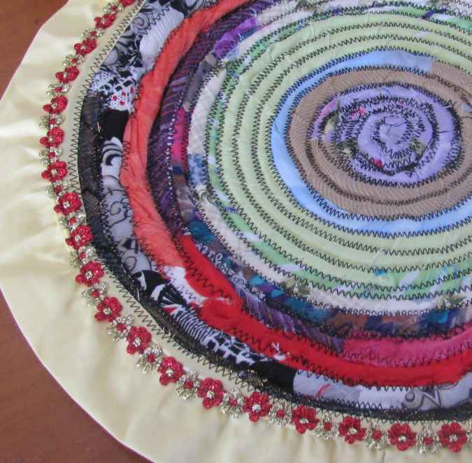 large image of art item: decor &ndash; map circular quiltrope