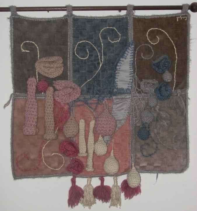 large image of art item: decor &ndash; rug crochet flowers and tears