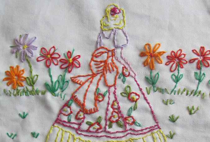 large image of art item: decor &ndash; needlework woman
