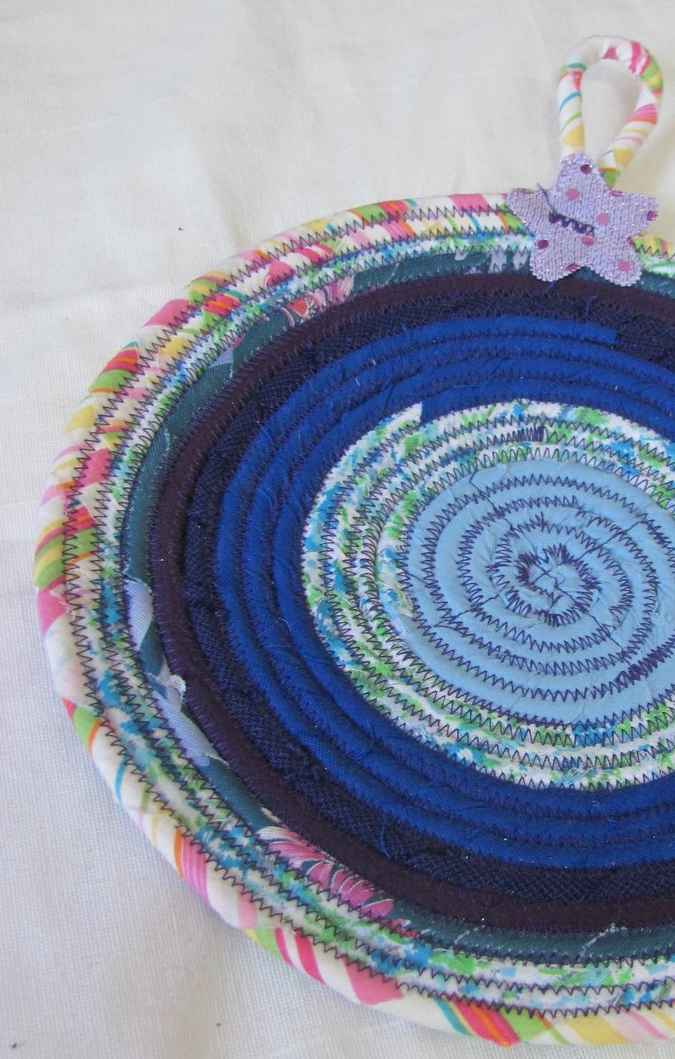 large image of art item: decor &ndash; potholder blue cyan