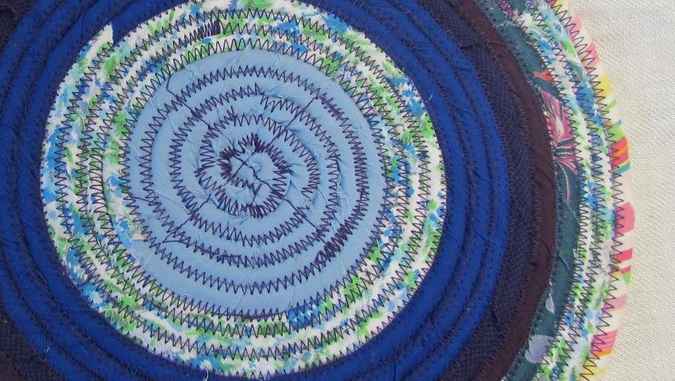 large image of art item: decor &ndash; potholder blue cyan