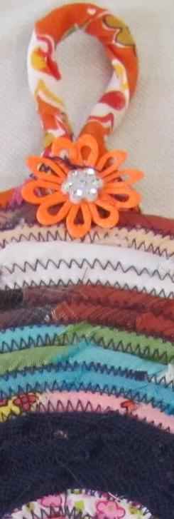 large image of art item: decor &ndash; potholder flower orange red white blue