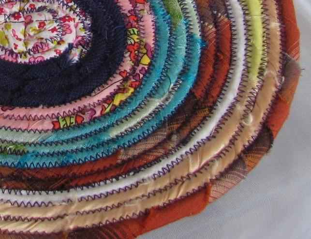 large image of art item: decor &ndash; potholder flower orange red white blue