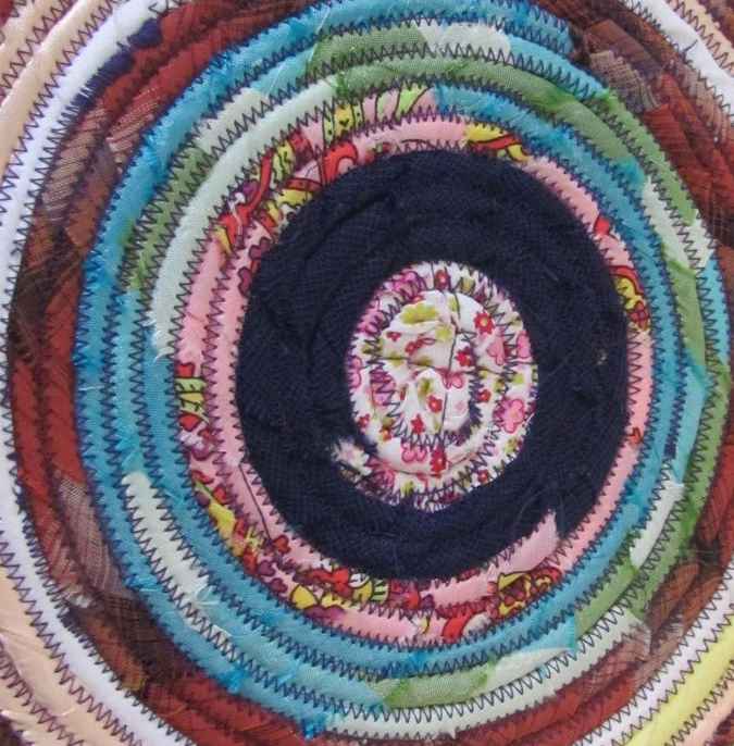 large image of art item: decor &ndash; potholder flower orange red white blue