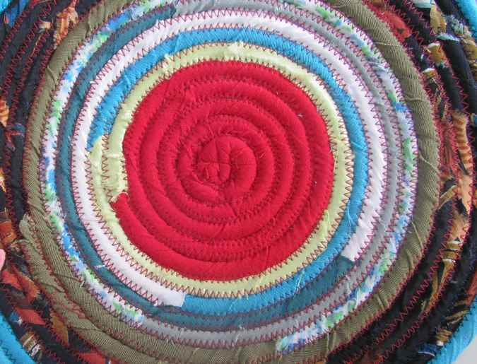 large image of art item: decor &ndash; potholder apples red black cyan