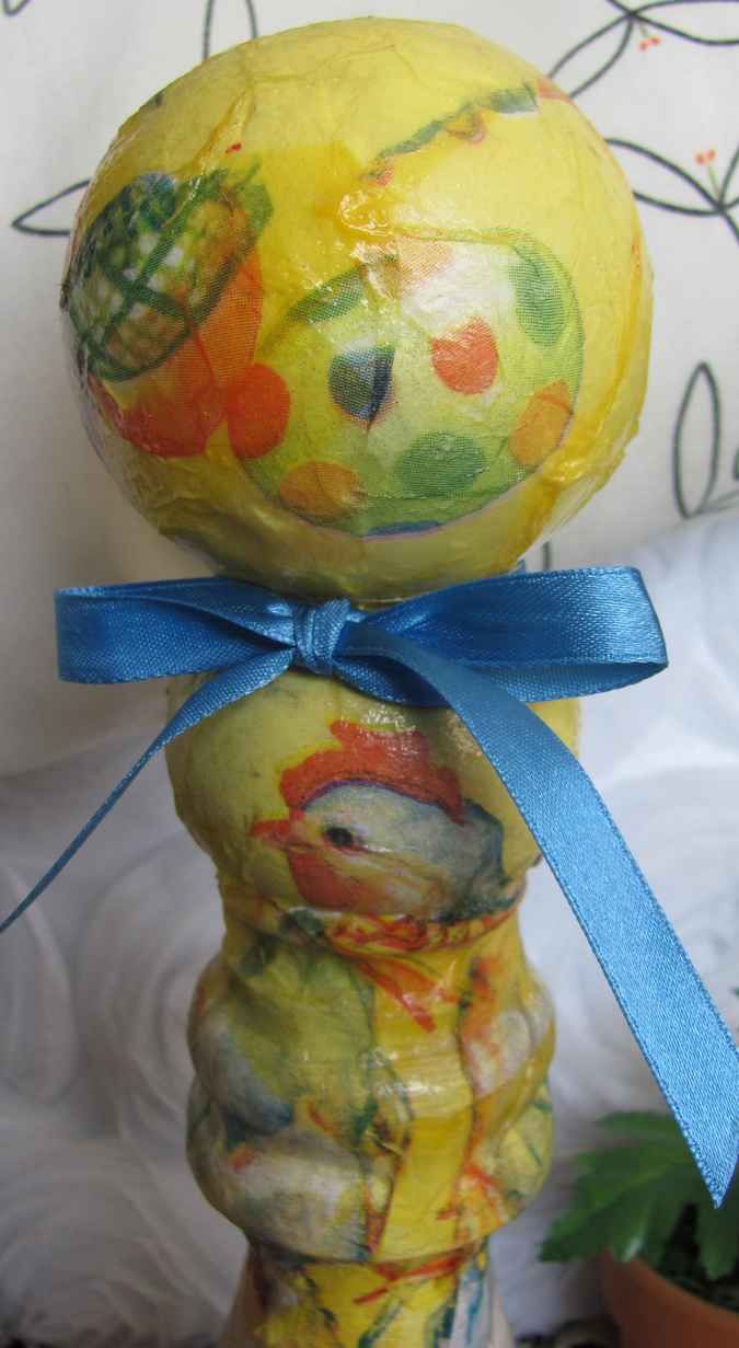 large image of art item: decor &ndash; flask yellow ribbon