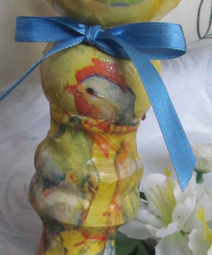 large image of art item: decor &ndash; flask yellow ribbon