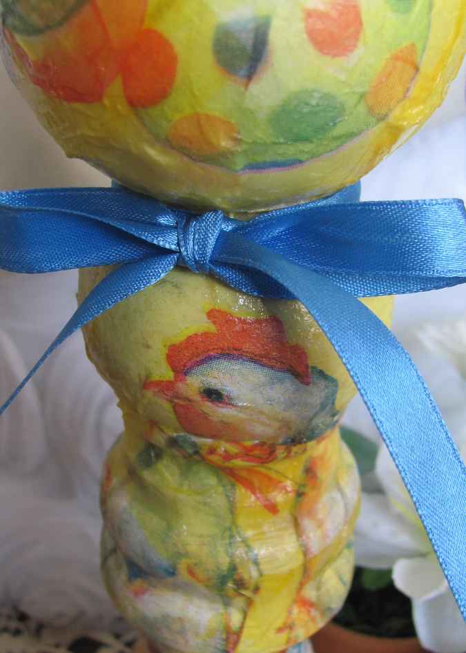 large image of art item: decor &ndash; flask yellow ribbon