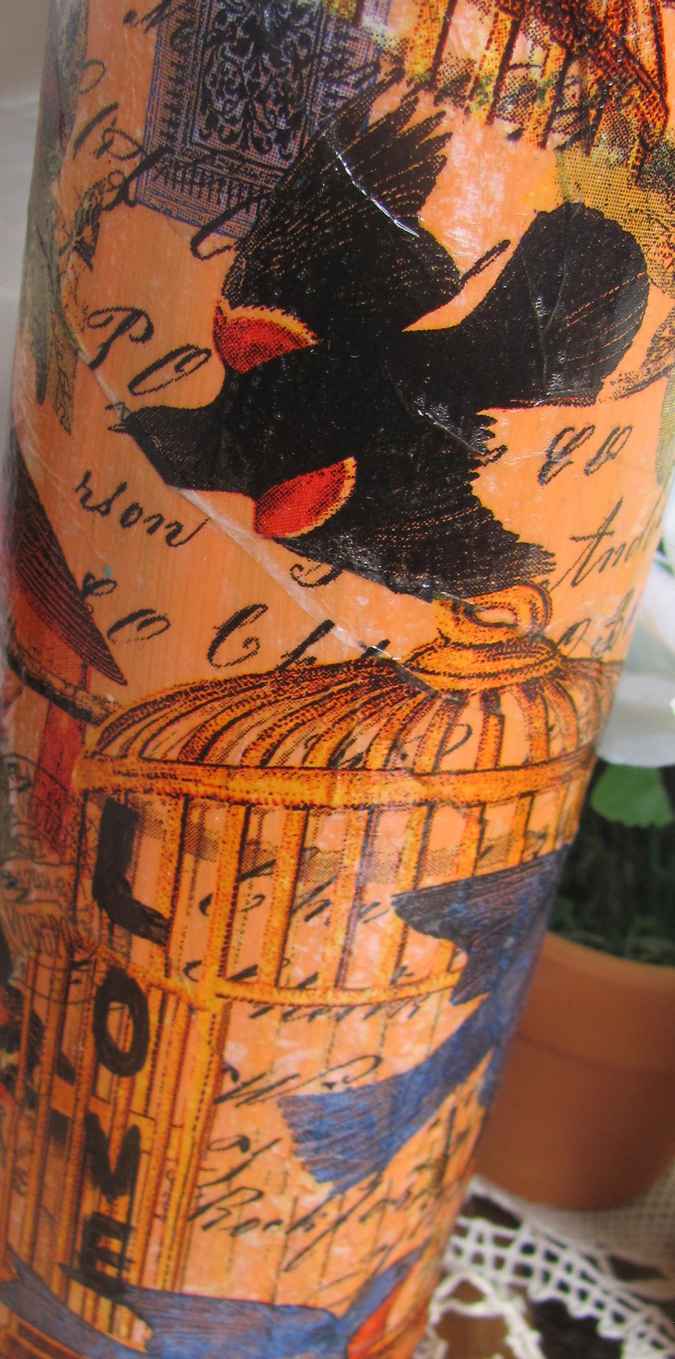 large image of art item: decor &ndash; flask orange sphere