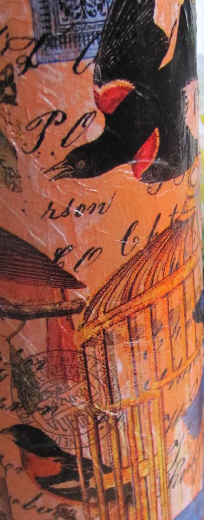 large image of art item: decor &ndash; flask orange sphere