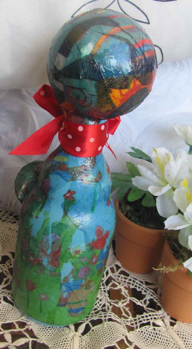 large image of art item: decor &ndash; flask red necktie