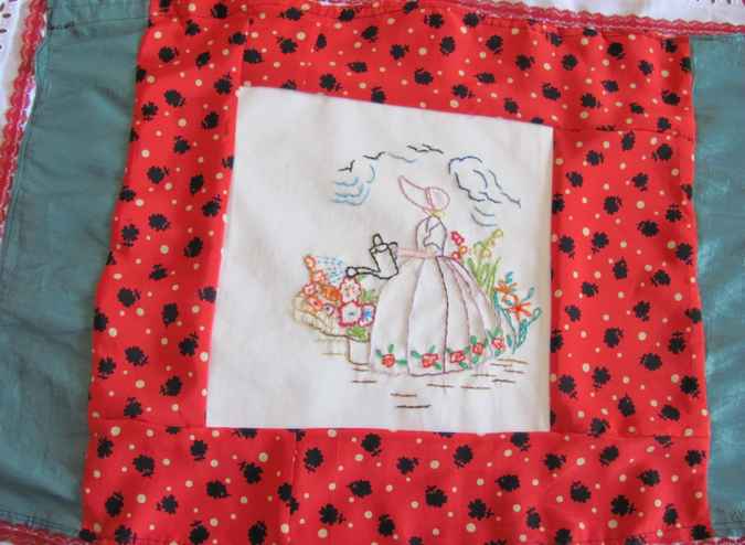 large image of art item: decor &ndash; quilt needlework woman