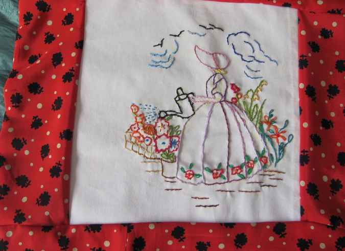 large image of art item: decor &ndash; quilt needlework woman