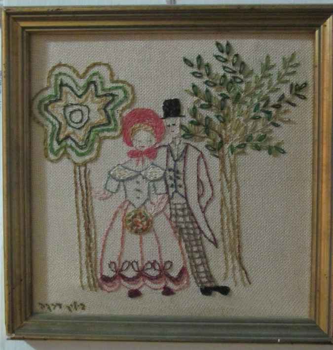 large image of art item: decor &ndash; picture needlework old-fashioned pair