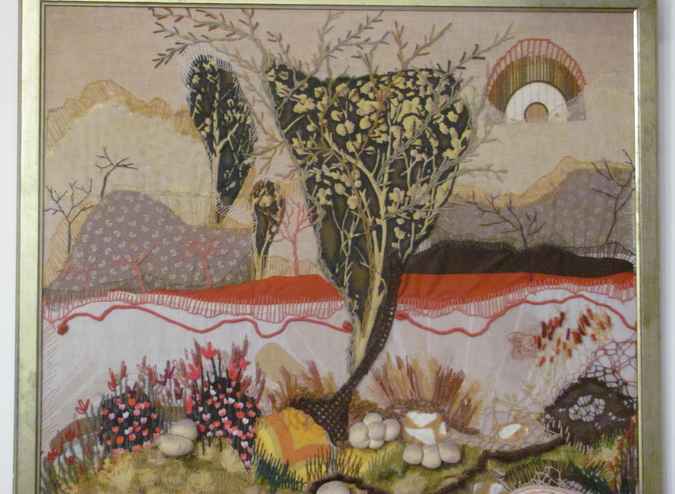 large image of art item: decor &ndash; picture tree and sunset 