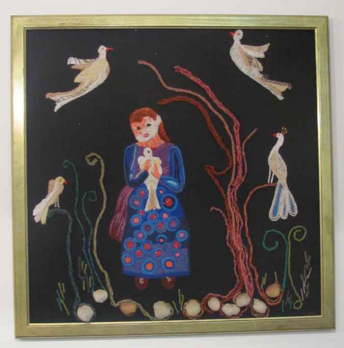 large image of art item: decor &ndash; picture girl and birds