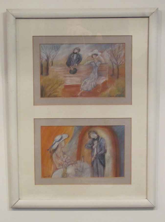 large image of art item: decor &ndash; picture old-fashioned pair