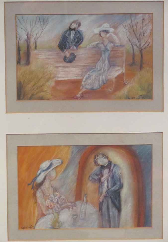 large image of art item: decor &ndash; picture old-fashioned pair