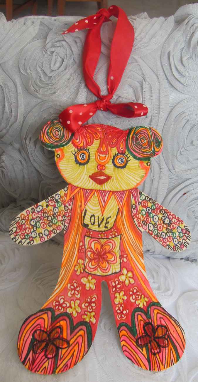 large image of art item: decor &ndash; teddy bear wooden