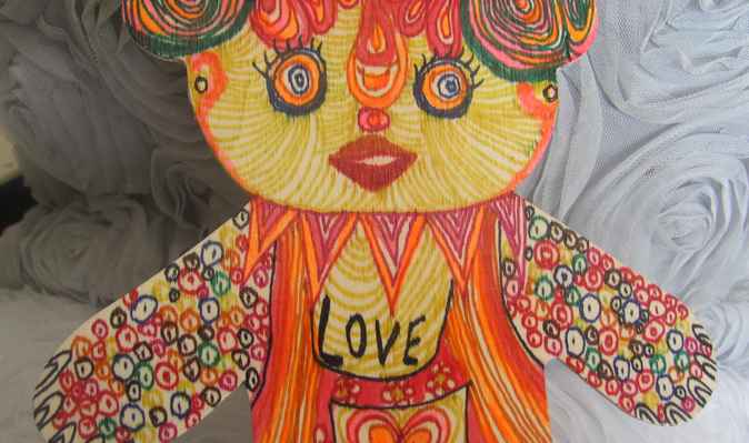 large image of art item: decor &ndash; teddy bear wooden