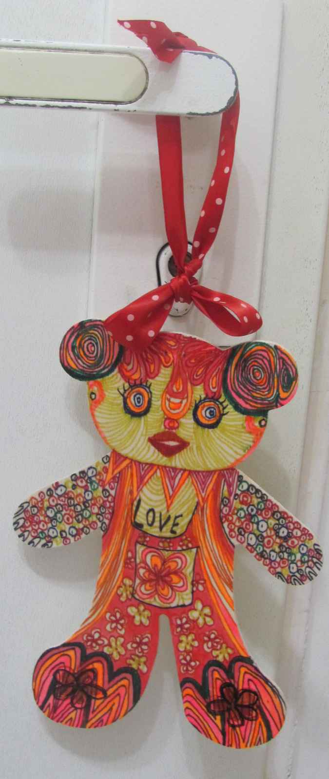 large image of art item: decor &ndash; teddy bear wooden