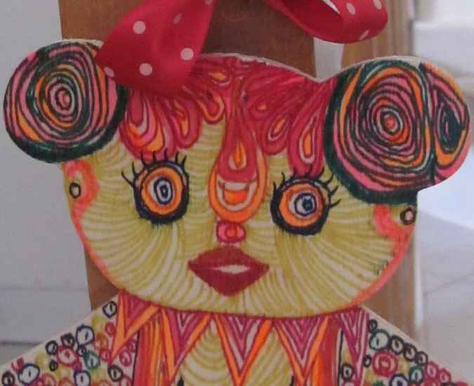 large image of art item: decor &ndash; teddy bear wooden