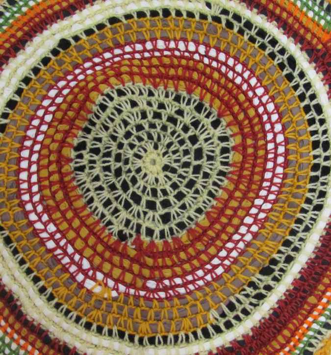large image of art item: decor &ndash; crochet rug colorful